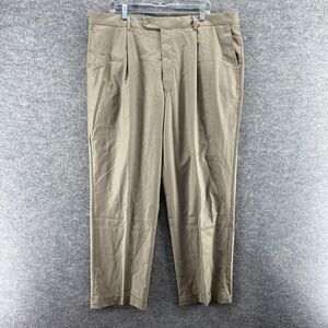 Masterpiece Dress Pants Men 42*33 Gray High Rise Pleated Cuffed Straight Pockets